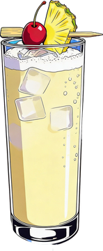 Ocean View Colada cocktail illustration