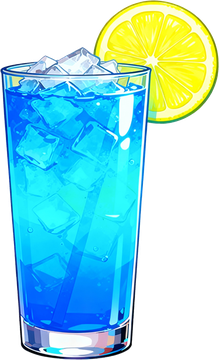 Epsilon Blue cocktail illustration