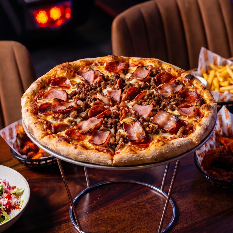 San Andres Meat Feast pizza
